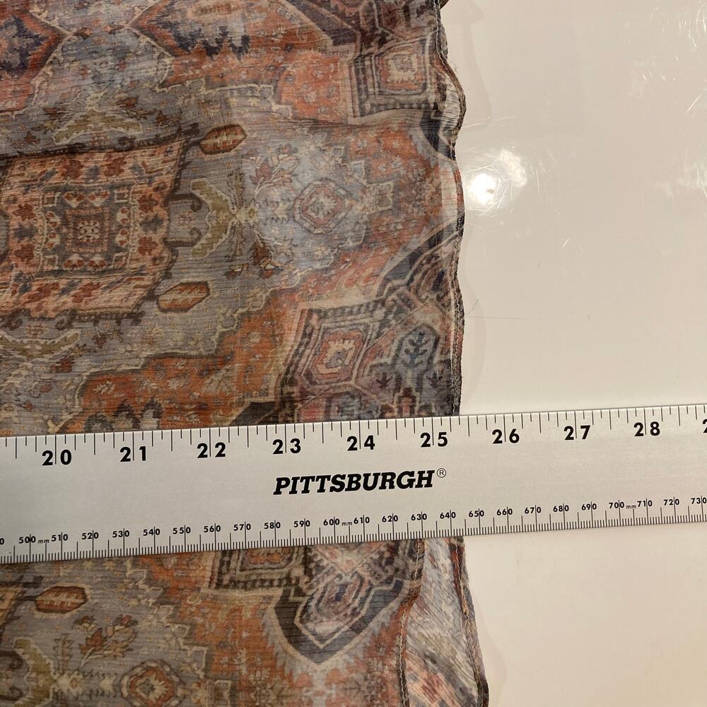NWOT ZIMMERMANN Blouse 0/XS Silk Chiffon”Harlequin Heriz”V Balloon ColdShoulder - Picture 10 of 11